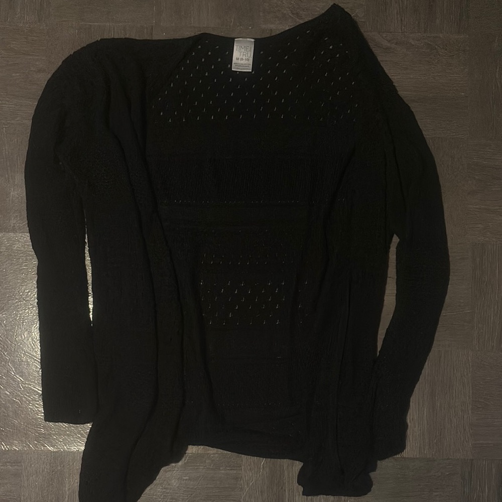Classic Black Knit Cardigan Sweater